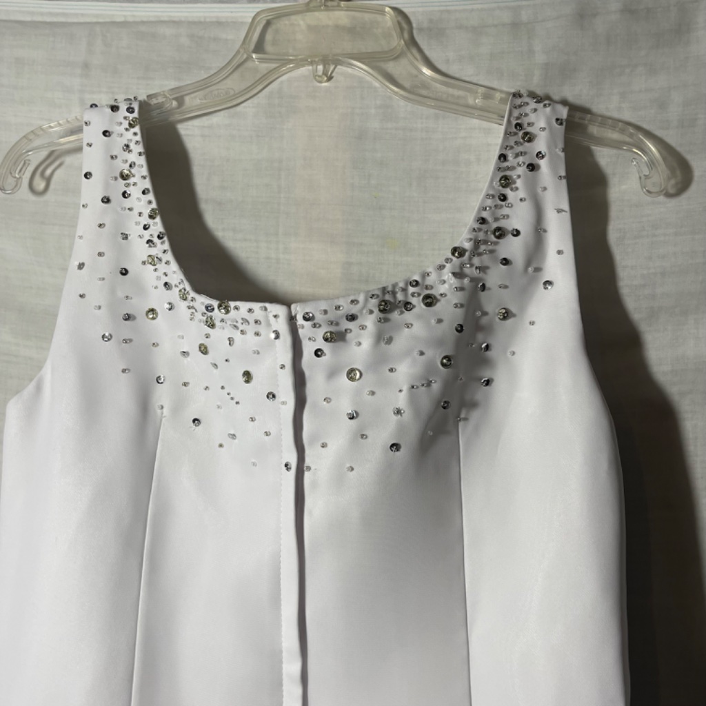 Light In The Box White Party, Formal, Wedding Dress. Sleeveless. Bling. Nwt — image 4 of 8